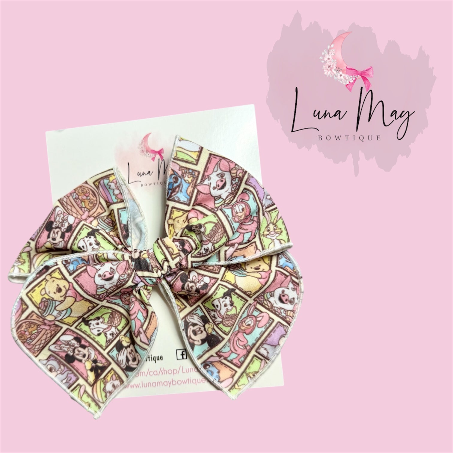 Easter Friends Hair Bow on alligator clip