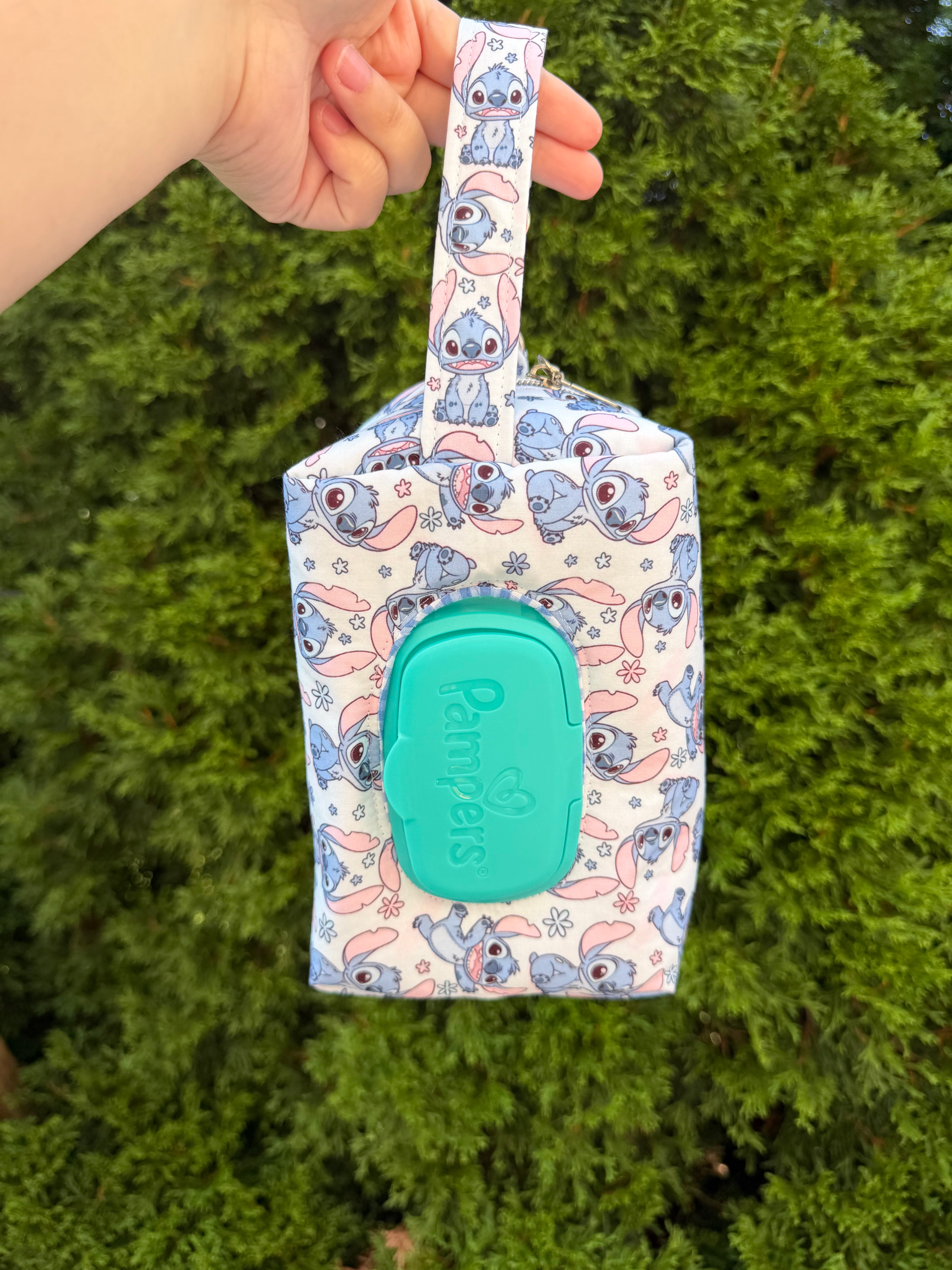 Blue Alien Diaper and Wipe Pouch