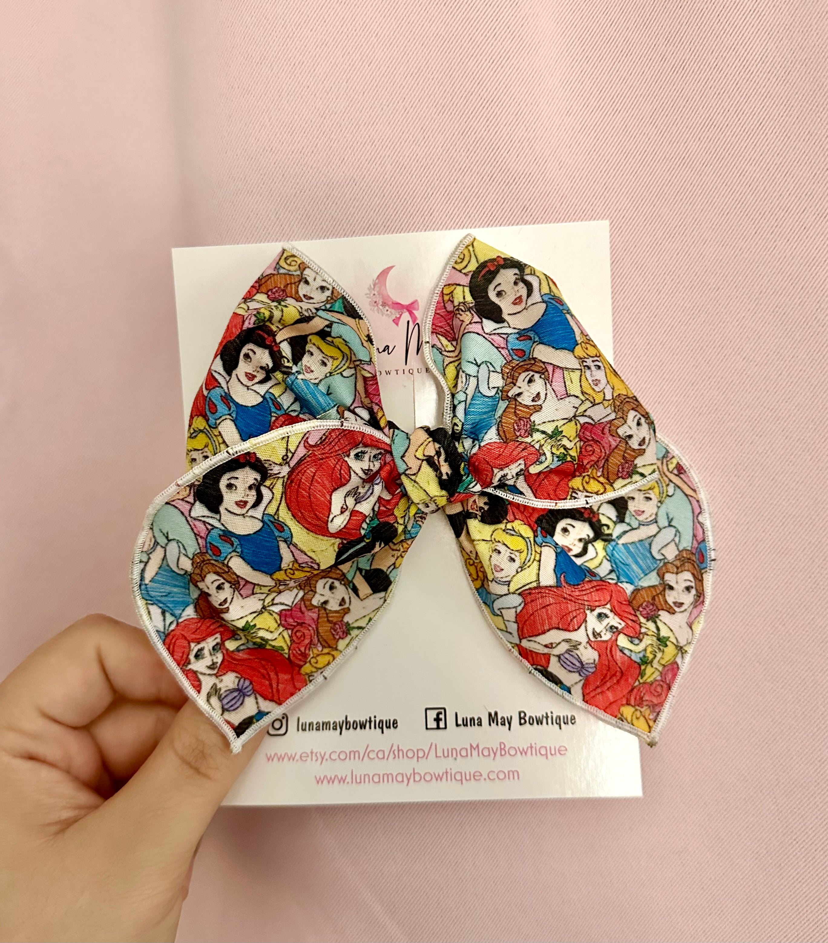 Princess Bow on alligator clip