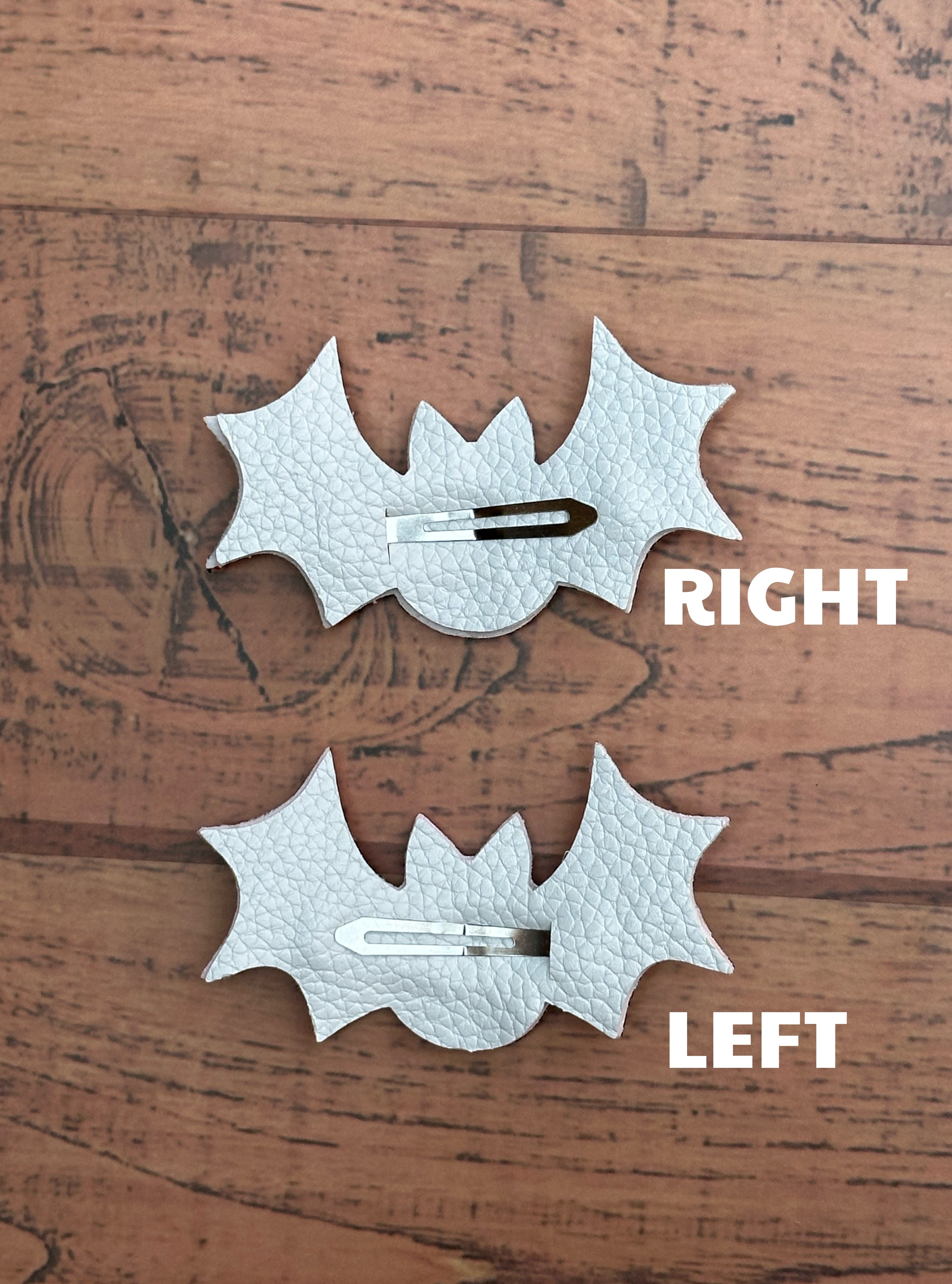 White Bat Shaped Snap Clip