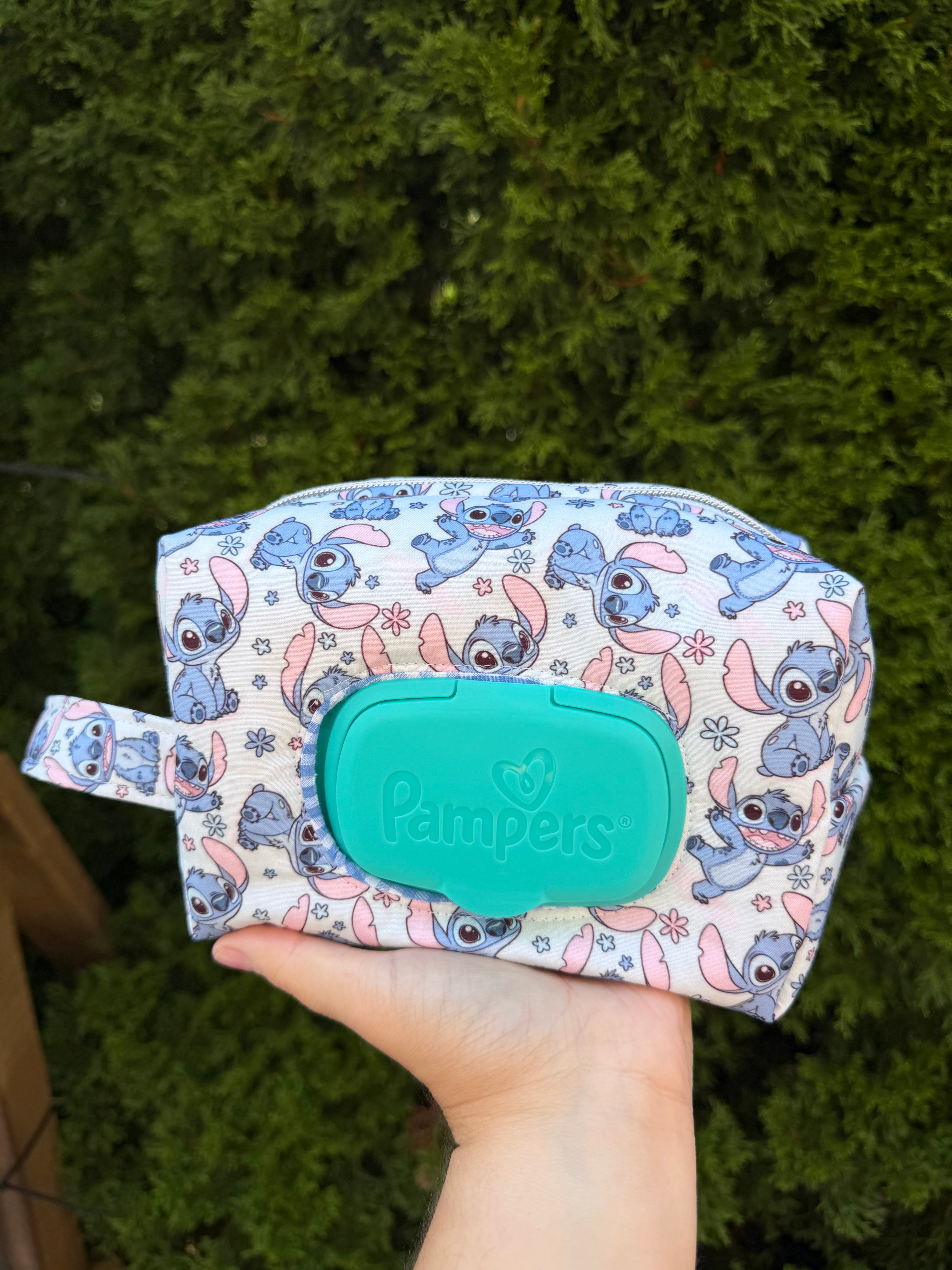 Blue Alien Diaper and Wipe Pouch