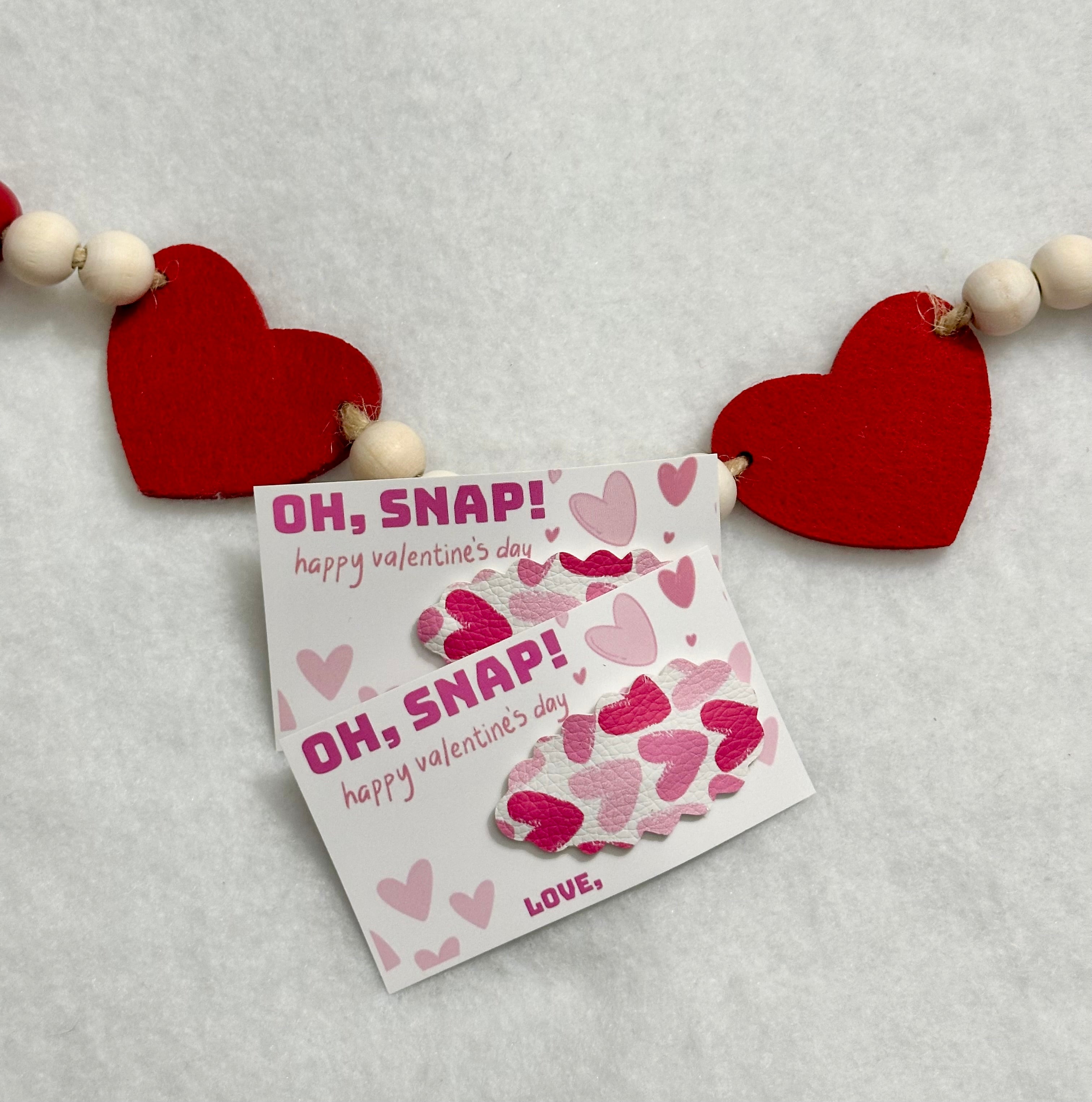 Painted Hearts Snap Clip