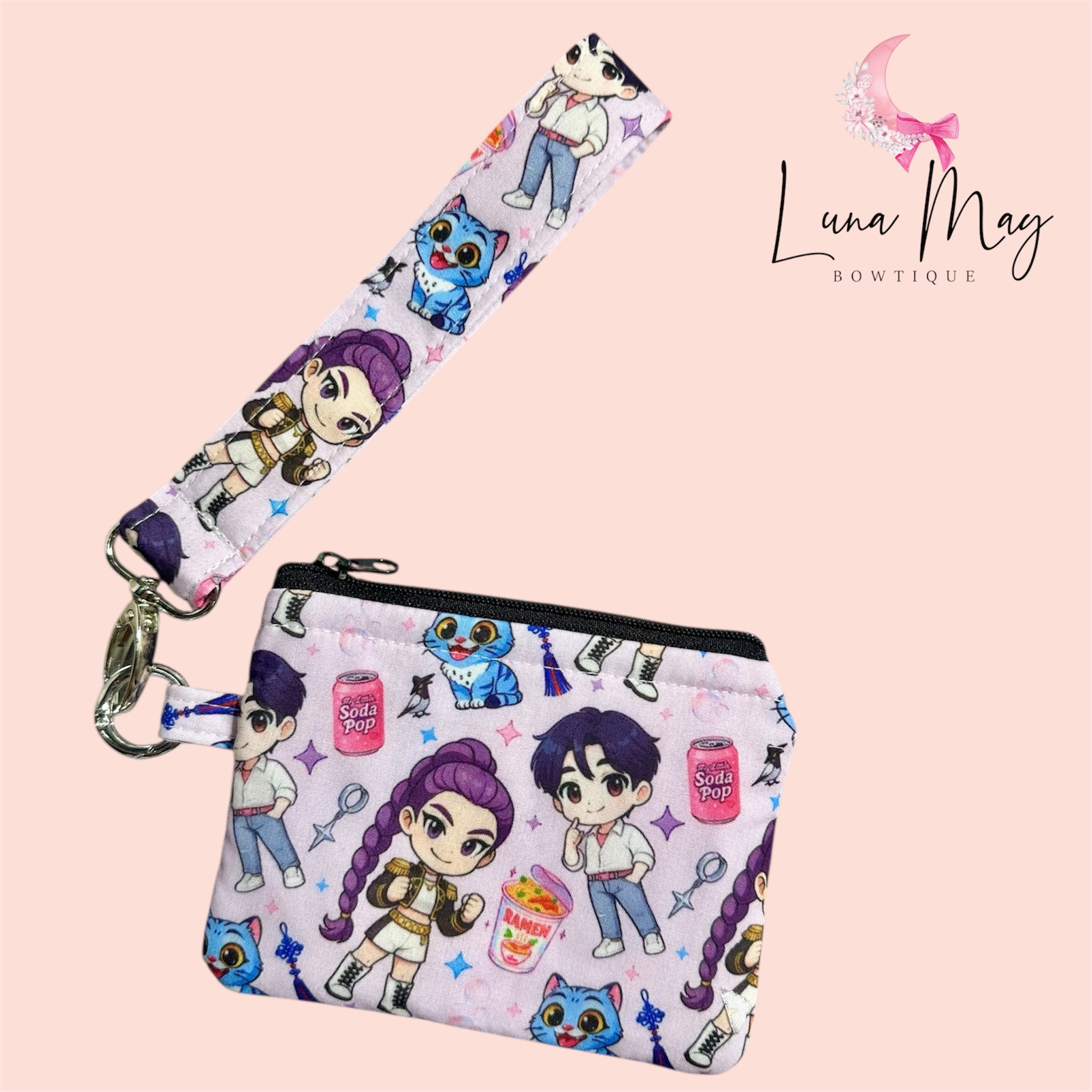 Demon Hunter Coin Pouch & keychain wristlet