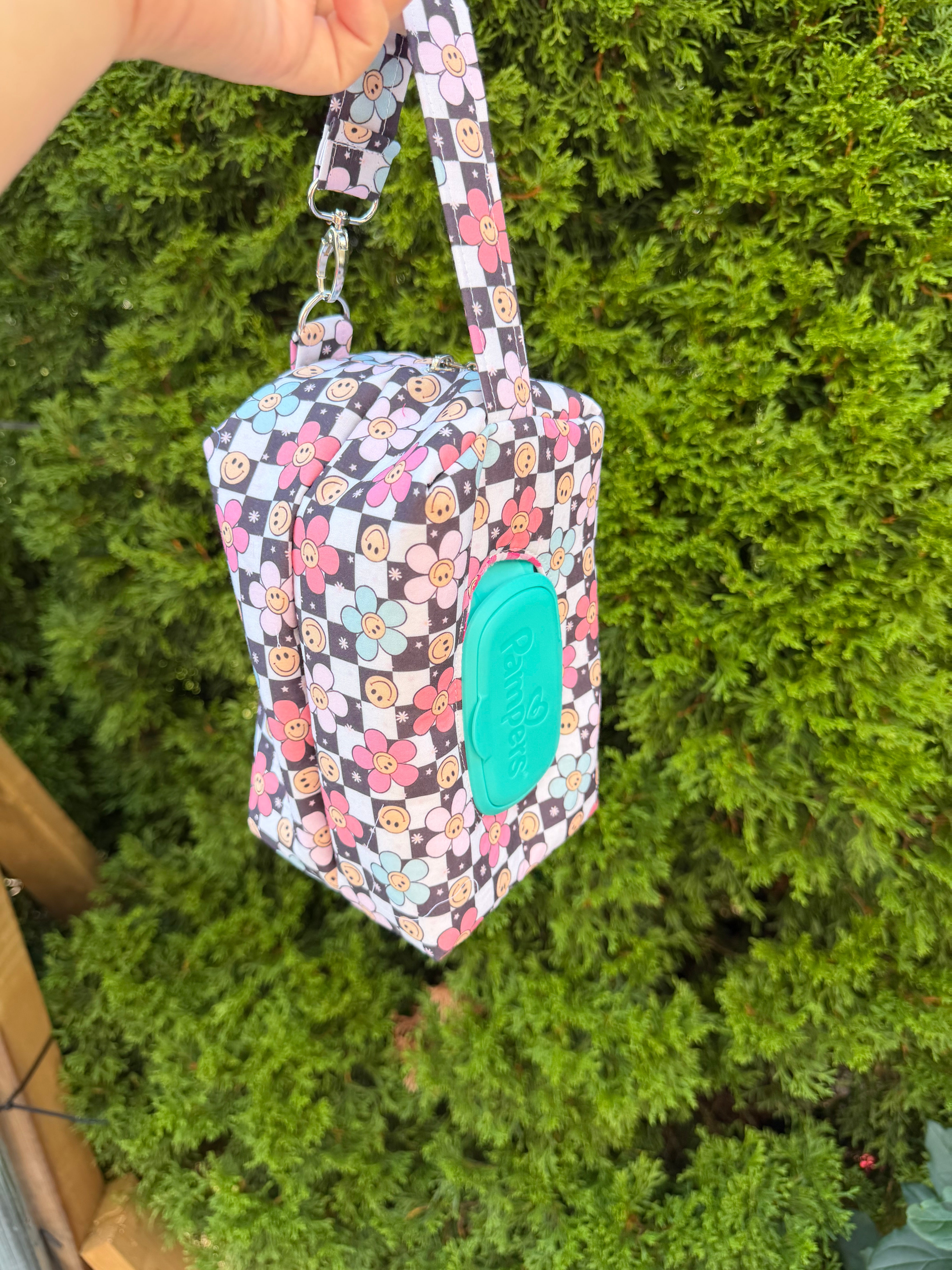Happy Flowers Diaper and Wipe Pouch