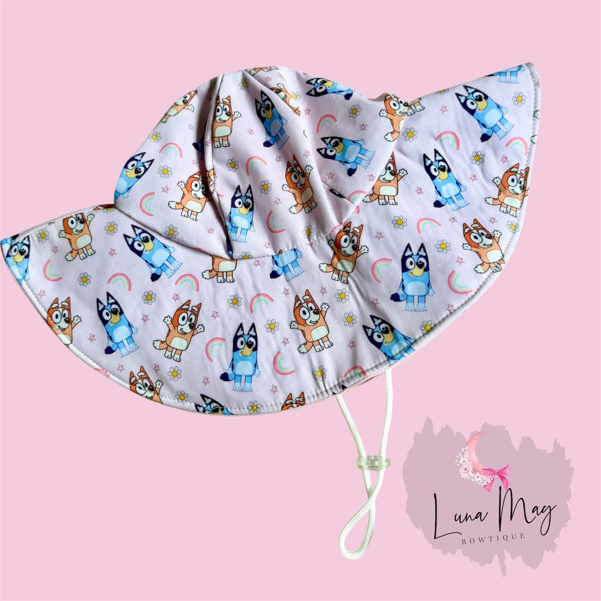 Blue Dog Sun Hat - Made to Order - Ships in 2-4 weeks