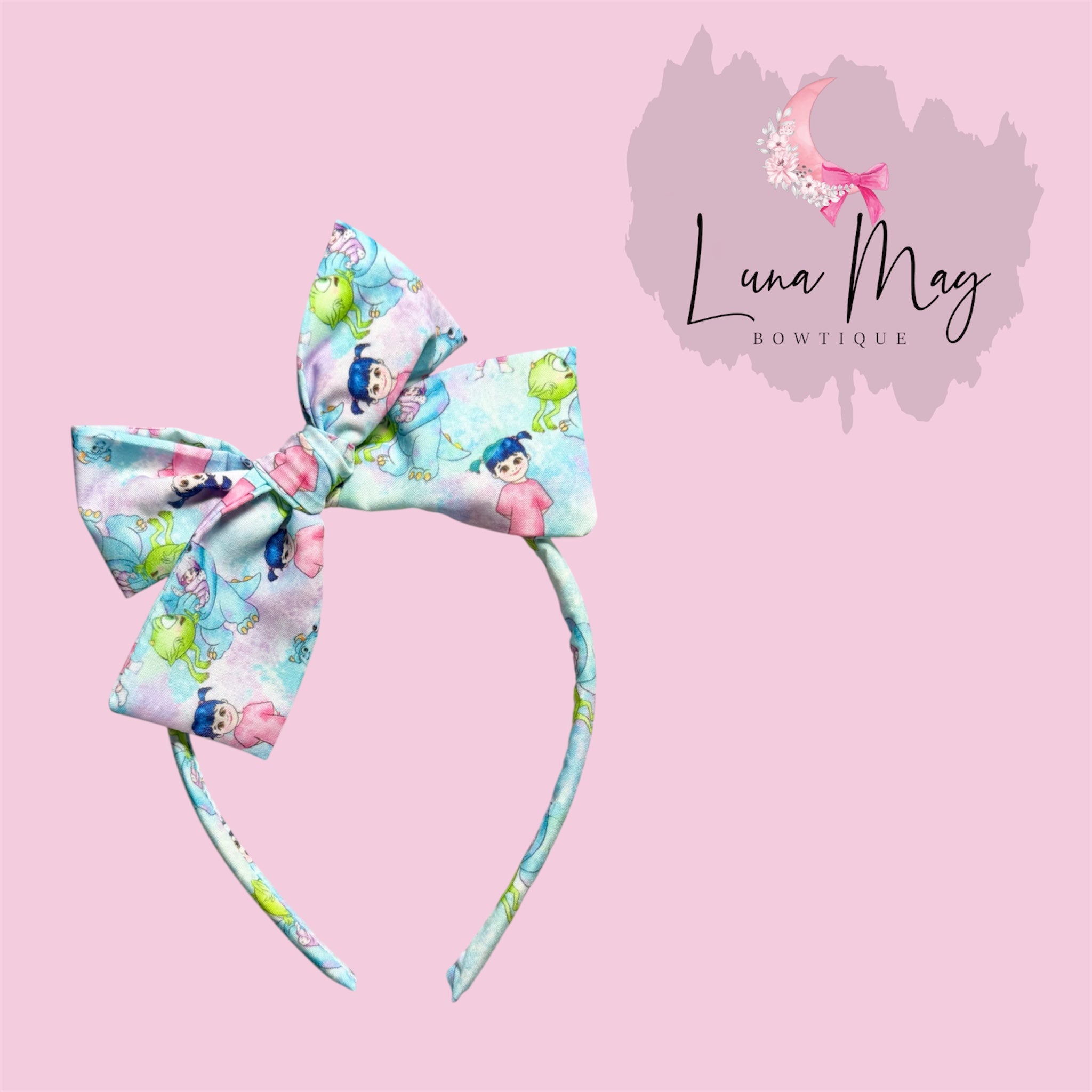 Monsters Bow on a Headband