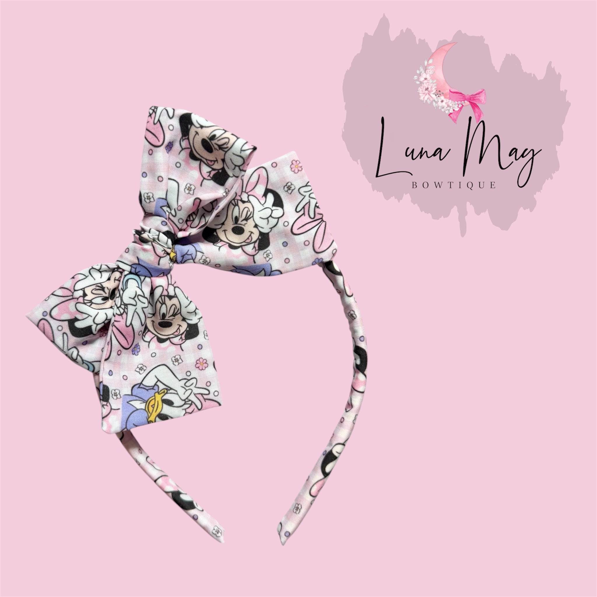 Mouse and Duck Bow on a Headband