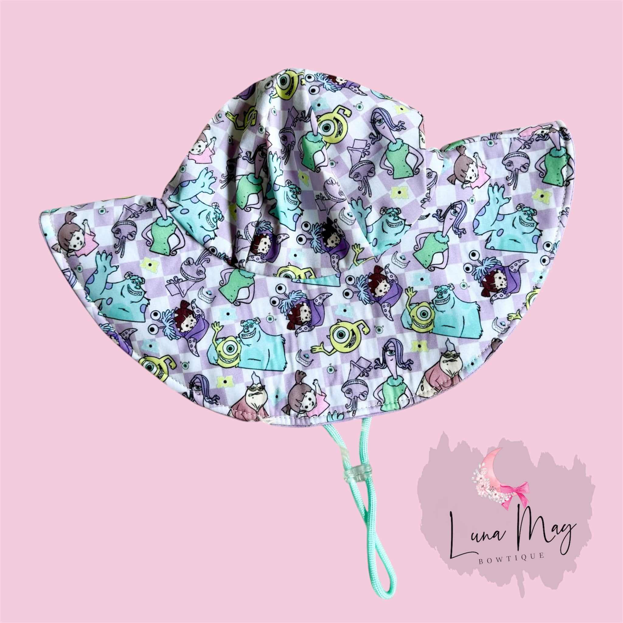 Monster Friends Sun Hat - Made to Order - Ships in 2-4 weeks