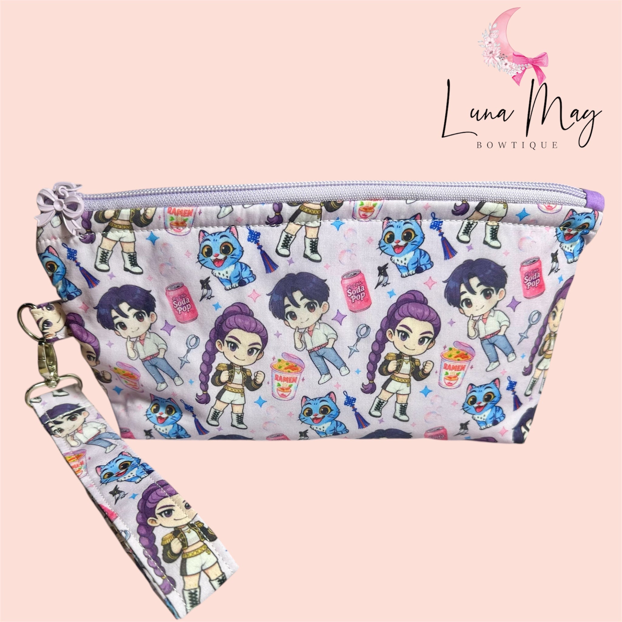 KPOP Large pouch with a wristlet