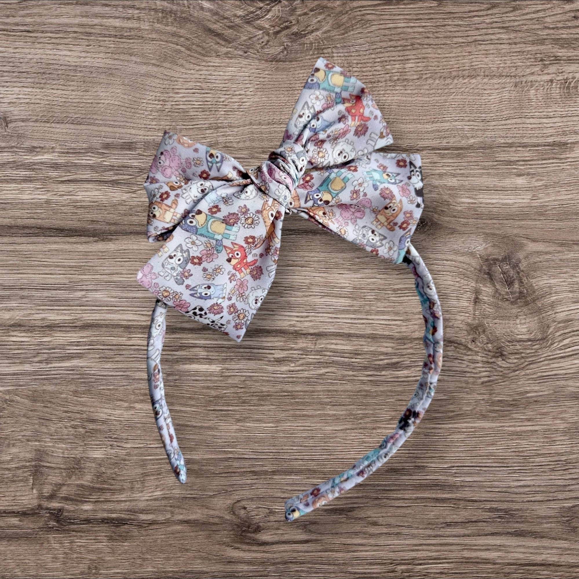 Spring Dog Bow on a Headband