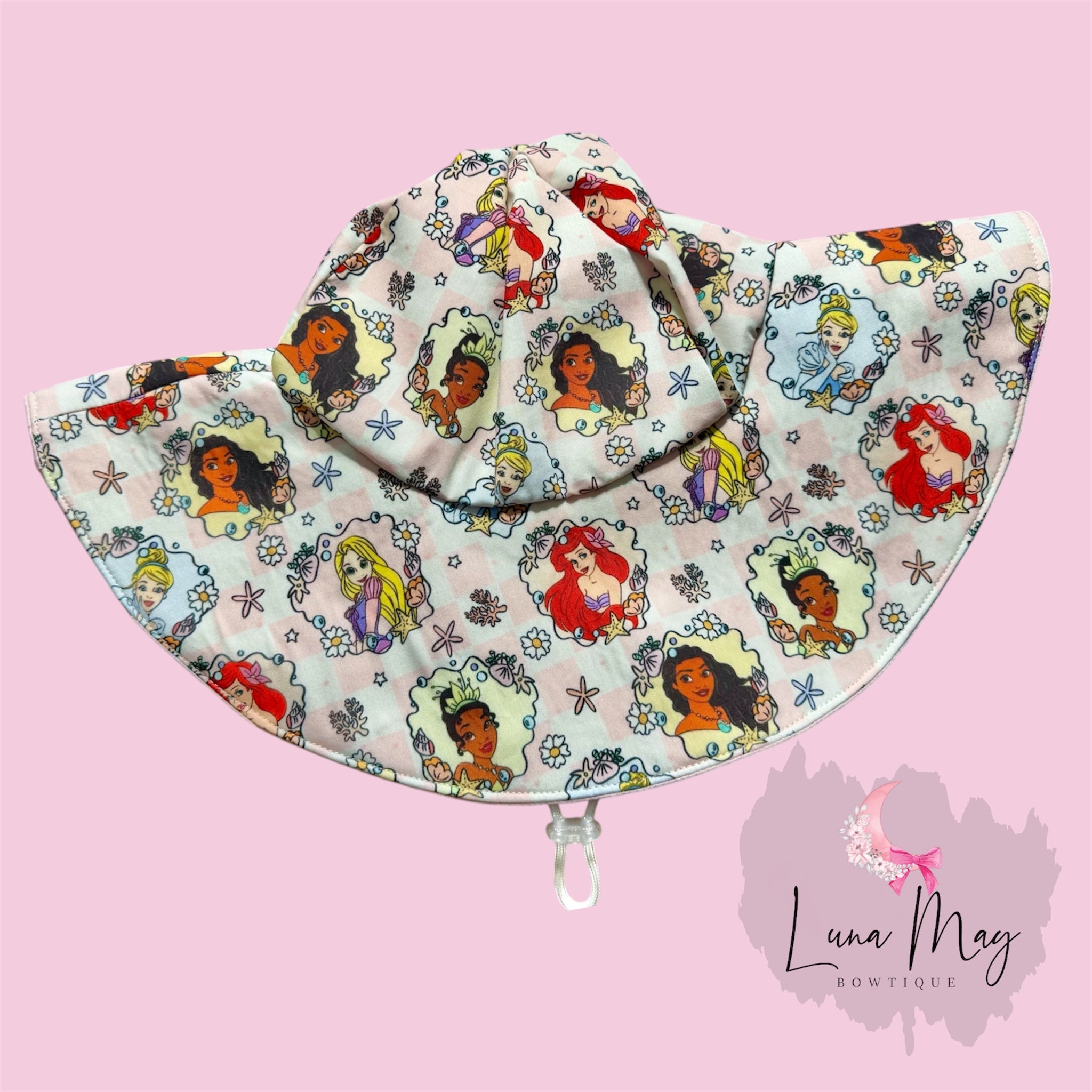 Seashell Princess Sun Hat - Made to Order - Ships in 2 weeks