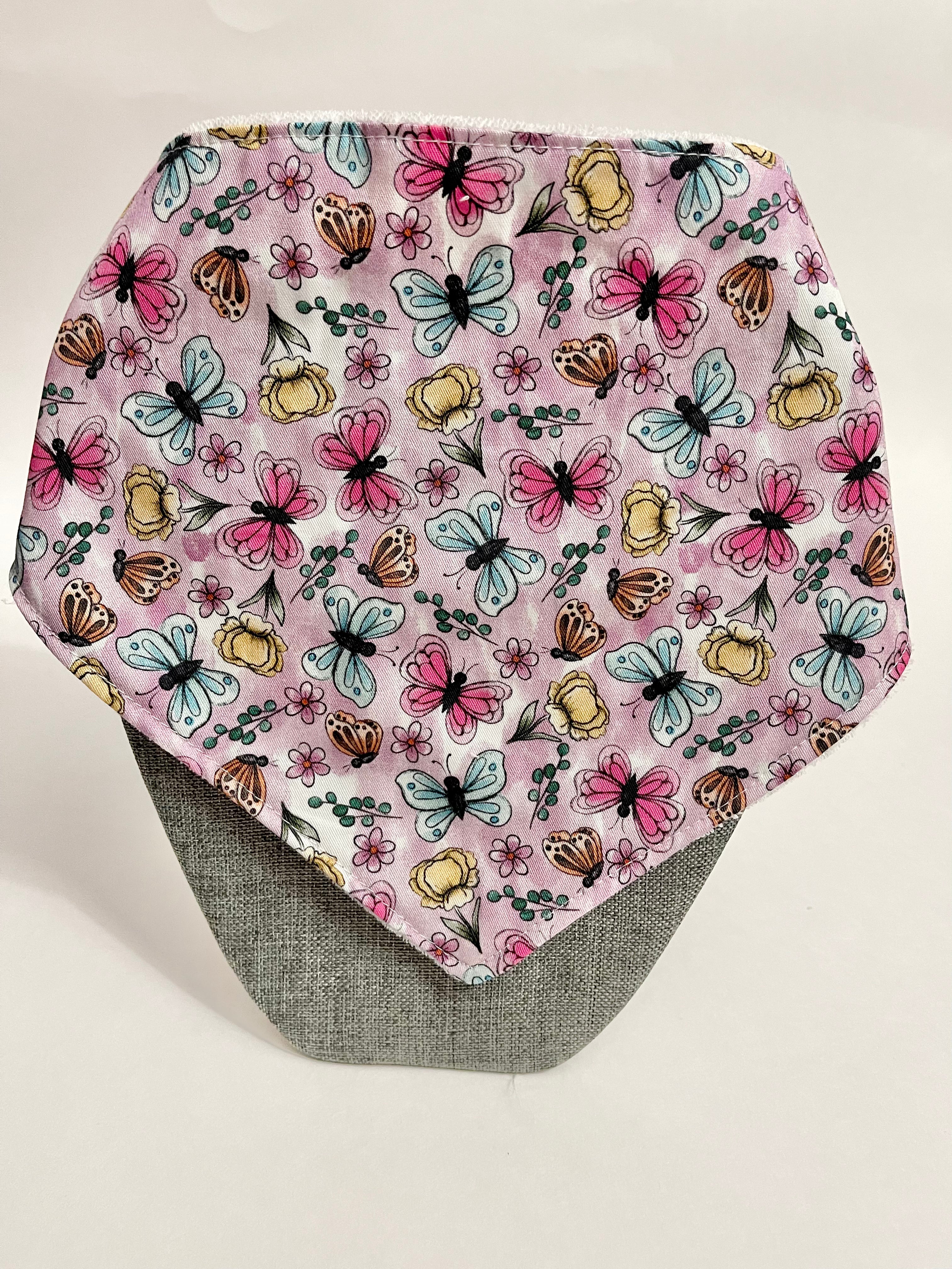 Floral Butterfly Bib