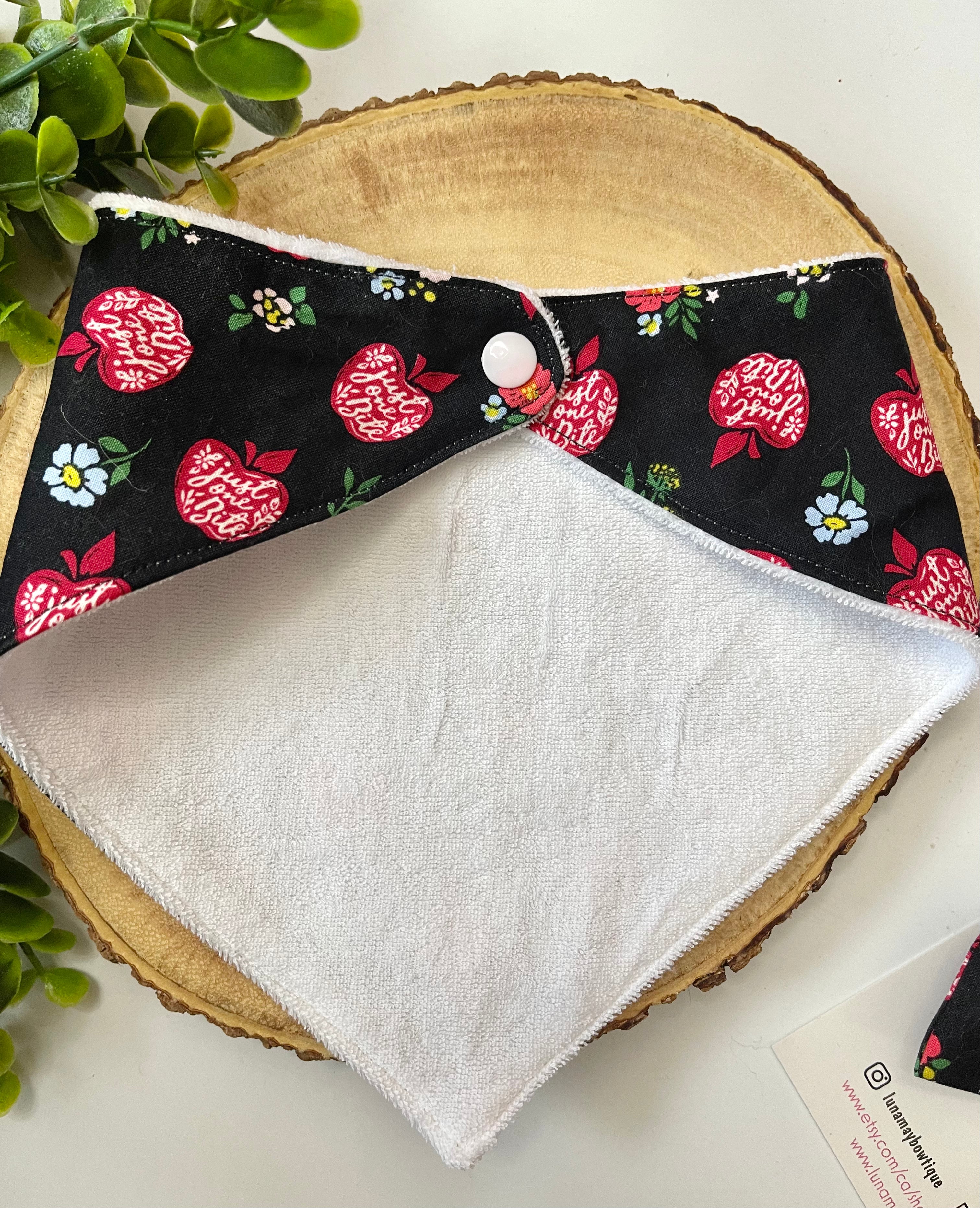 Apple Floral Bib